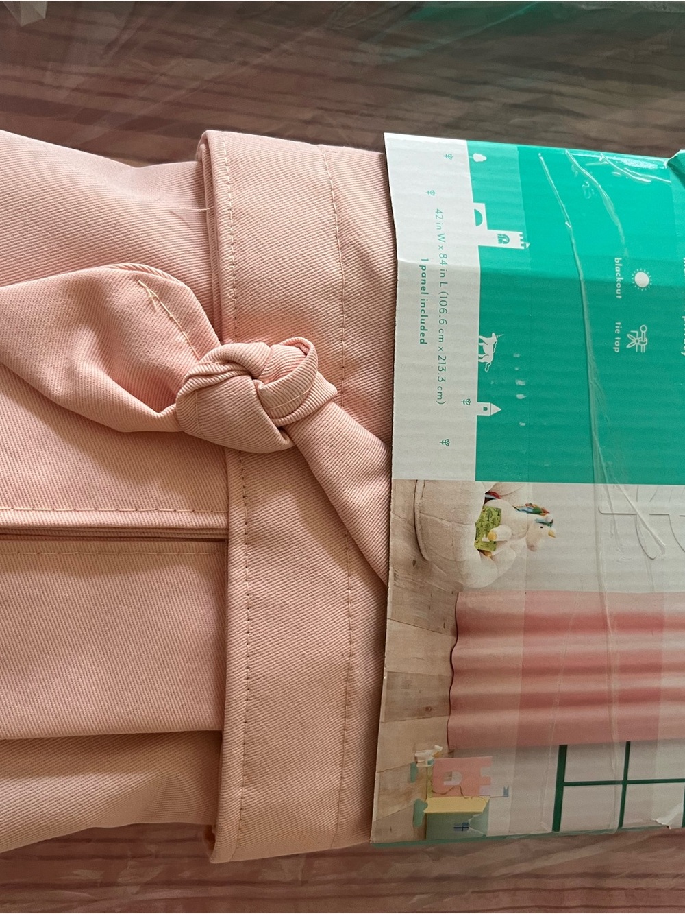 2 panels - Pillowfort Rose Pink Knot-Top Curtain Panel